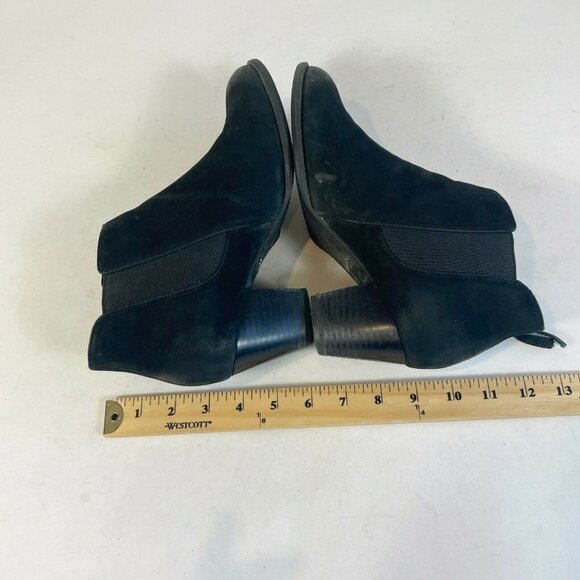 Vionic Womens Upright Sterling Ankle Boots Heels Black Sz 8 Leather Tasseled Zip - Picture 8 of 10